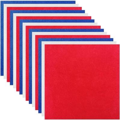 China Tear-resistant 15 Pieces Patriotic Independence Day Felt Fabric Sheets Red White Blue Craft Felt Fabric Sheets Felt Sewing Fabric for sale