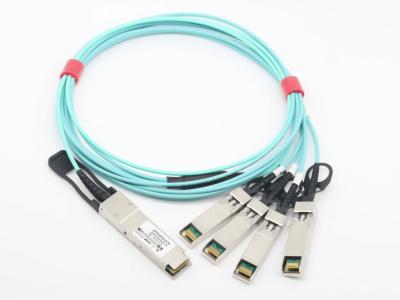 China 100m Cisco Compatible FY-QSFP28-4SFP25-AOC100M 100Gb/s QSFP28 to 4x25G SFP28 AOC Breakout Active Optical Cable for sale