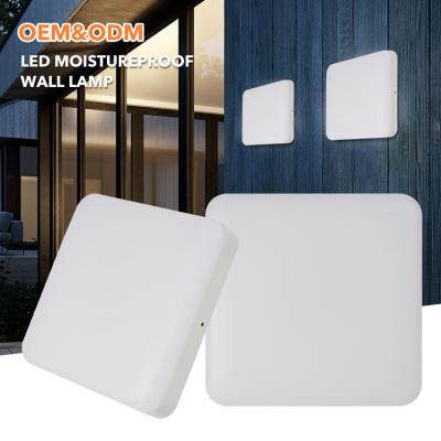 China Modern Ultra Thin Bathroom Frameless Waterproof Wall Mounted Square Balcony 30w Dampproof Wall Lamp for sale