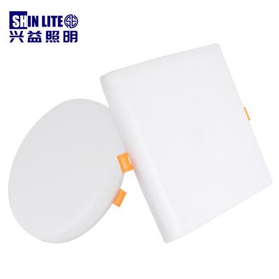 China Modern Ultra Thin Enclosed Mounted Square Round Commercial Desk 10W 18W 24W 36W LED Panel Light for sale