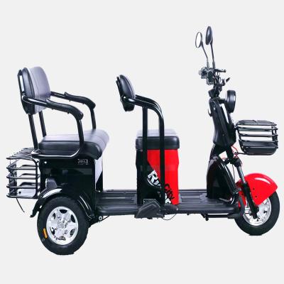 China 1000W Carbon Steel Electronic Tricycle Adult With Three Trunk Electric Three Wheel Electric Bicycle Seat Tricycle Direct Sales for sale