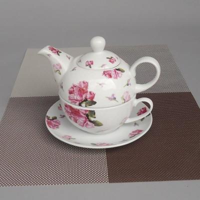 China Viable Classic Personalized Royal Floral Blossom Porcelain Luxury Tea Sets with Cup Saucer for sale