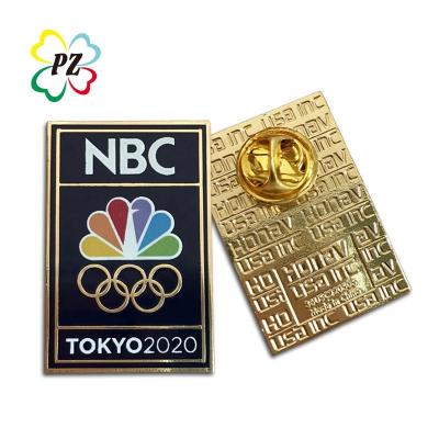 China Custom Europe NBC Souvenir Hard Enamel Pin Badges for sale