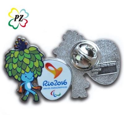 China Europe Rio Mascot Souvenir Hard Enamel Custom Made Pin Badge for sale