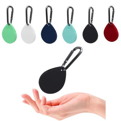 China custom cute designer Anti-drop Clip Case For Apple Airtag Tracker Luxury Protected Metal Key Chain Hook Silicone Cover for sale