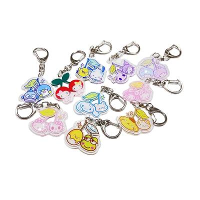 China Acrylic Hot new cherry Sanrio Kitty cartoon version of acrylic simple keychain small gift schoolbag pendant with decoration for sale