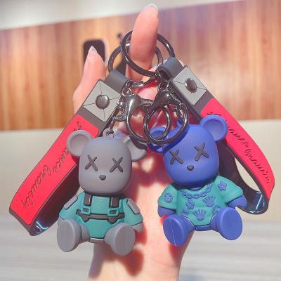 China Cute Creative cute sitting bear keychain cartoon doll gift keychain bag key pendant gift wholesale for sale