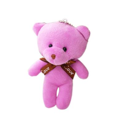 China Plush Cute doll bear keychain doll bow bag pendant car keychain bag pendant small gift keychain for sale