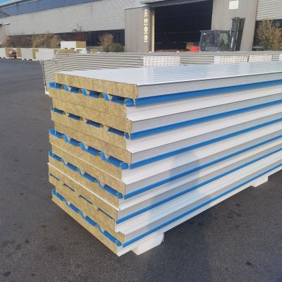 China Modern ISO 9001 Rock Wool Sandwich Panel Roof Wall From China for sale