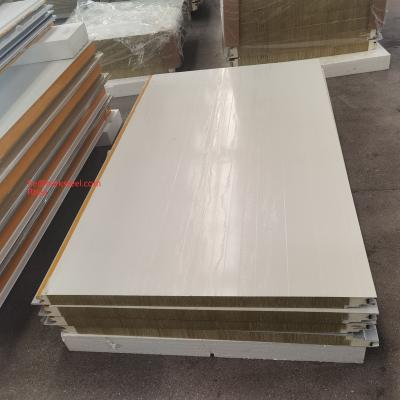 China IOS 9001 Modern Thermal Insulation Glass Wool / Rock Wool Sandwich Panel for sale