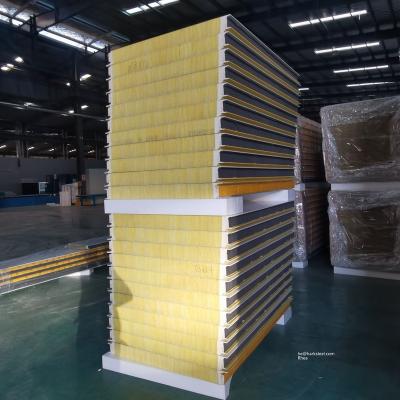 China modern sound insulation glass wool sandwich panel price for sale