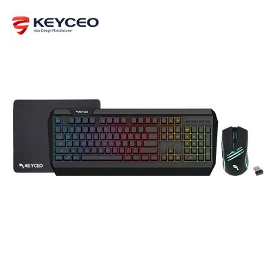 China Plug and play keybord and mouse keyboard for phone LED backlight wireless gaming keyboard and mouse combo nose logo combo for sale