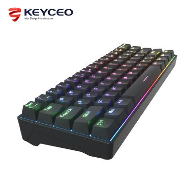 China OEM Wired Gaming Mini Mechanical and Wireless RGB Mechanical Keyboard Rechargeable and Laptop Gamers Spanish Keyboard for sale