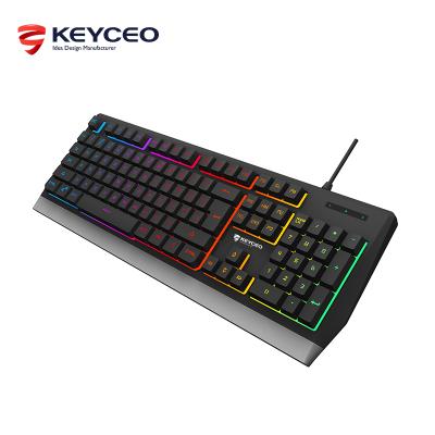 China Wholesale Hot Selling Multimedia Keys USB 2.0 RGB Gaming Backlit Mechanical Keyboard Wired Ergonomic Keyboard for sale