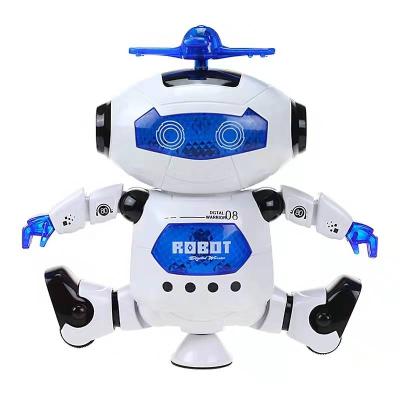 China 2022 China OEM Manufacturer Rotating Dancing Robot Toy Electric Walking Robot With Lighting Music For Kids for sale