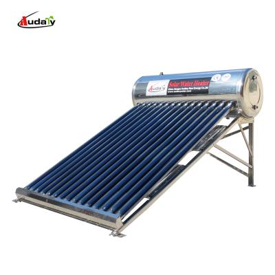 China Stainless Steel Vacuum Tube Solar Water Heater Audary/Calentadores Solares/Calentador de agua solar (8-50 tubos) for sale