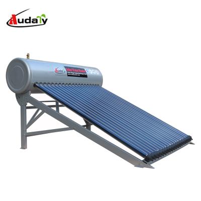 China Color Plate Pressure Heat Pipe Compact Vacuum Tube Solar Water Heater for sale