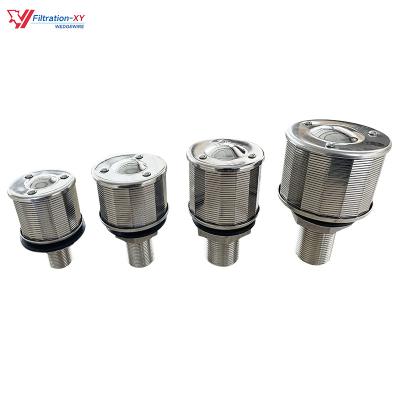 China Water Treatment Stainless Steel Wedge 304 316L Thread Wrapped Filter V Nozzles for sale