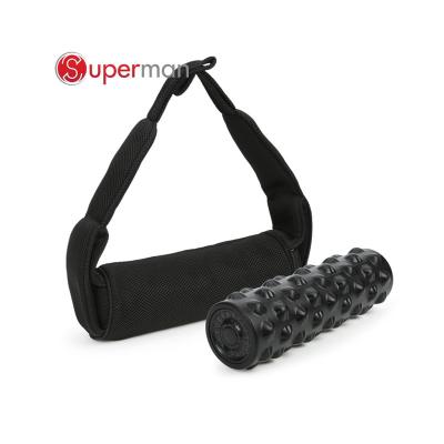 China Pilates Leather Yoga Home Use PU Foam Roller Massager Roller Vibrating Massage Equipment for sale