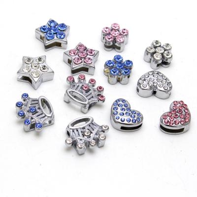 China Viable Wholesale Pet Accessories Dog Jewelry Rhinestone Alloy Pet Collar Slider 10mm Collar Accessories for sale