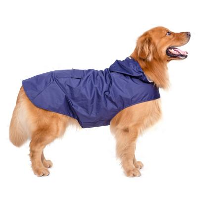 China Viable Outdoor Reflective Dog Raincoat Waterproof Pet Clothes Rain Jacket Safety Waterproof Clothes For Pet for sale