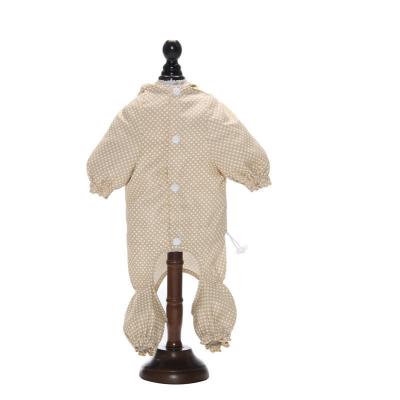 China Dot Summer Out Puppy Pet Clothes Viable Korean Polka Dot Accessories Quadruped Waterproof Dustproof Raincoat for sale