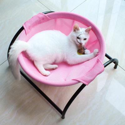 China Wholesale Four Seasons Dog Cat Bed Washable Cooling Raised Removable Pet Bed Breathable With Metal Frame for sale