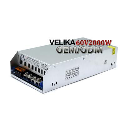 China Led CCTV Lamp Power Supply Regulated PFC 24VDC Power Supply Switching 60V 2000W Driver Transformers 110V 220V AC to DC SMPS for CCTV Motor led light for sale