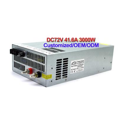 China Led CCTV Lamp Power Supply 72V 3000W Power Supply Led Power Adapters Driver Transformer 110v 220v AC DC USP For Control CCTV Motor digital by computer for sale