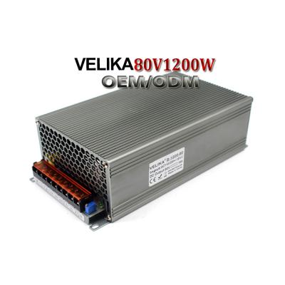 China CCTV Lamp Power Supply S-1200 1200W 80V High Efficiency Led Switching Power Supply Single Output Power Supply for sale