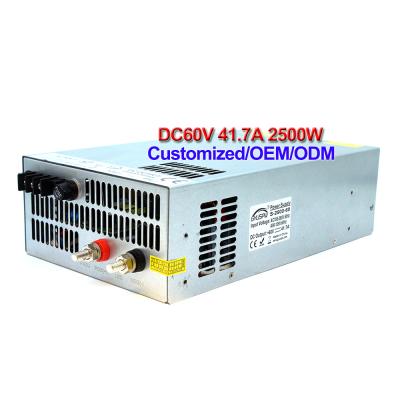 China High Power Change Led CCTV Lamp Power Supply 2400W Power Supply DC60v Adjustable Voltage Regulation for sale