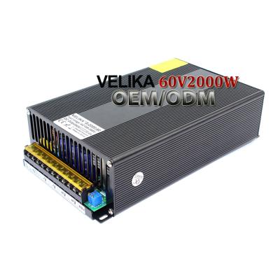 China Led CCTV Lamp Power Supply Fuente de alimentacion 60V 33.3A 2000W Driver Transformers 110V 220V AC to DC60V PFC SMPS Module Switching Power Supply for sale