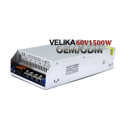 China S-1500-60 60V 25A 1500W Switch Energy CCTV Lamp Power Supply OEM 110/220VAC Single Output Type Led Power Supply for sale