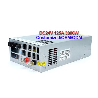 China Led CCTV Lamp Power Supply 3000W 24V Power Source Driver Transformer 110v 220v AC DC USP For CNC CCTV Motor computer for sale