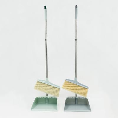 China Home Dust Pan Broom Set With Extendable Handle Combined, Sturdiest Long Rise Broom Dustpan And Set Dust Broom for sale