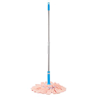 China Hot Selling Sustainable Hot Selling Twist Broom Superfine Fiber Extrusion Water Dry Wet Telescopic Easy Cleaning Mop for sale