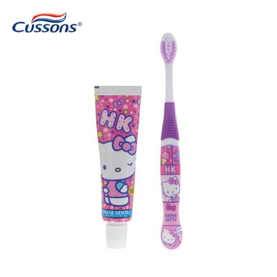 China Wholesale Custom Manual Toothbrush ISO CE Approved Children Cartoon Plastic Kids Toothbrush Set With Toothpaste for sale