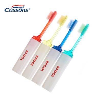 China Factory OEM Low Price Toothbrush Bristle Toothbrush Dental Soft Collapsible Case Foldable Nylon Travel Foldable Toothbrush for sale