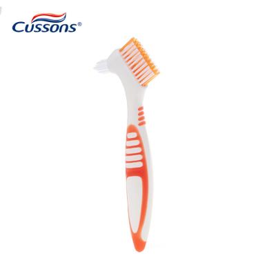 China Manual Toothbrush Top Selling Quality Stiffen Hard Durable Big Handle Denture Cleaning Brush for sale