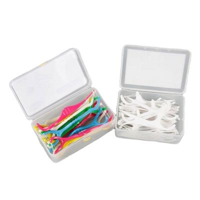 China Portable 100% Biodegradable Polyester PE Dental Floss Strong Nylon Toothpick for sale