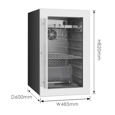 China Fan Cooling System Flesh Dry Dry Meat Ager Steak Door Ager Glass Display Fridge for sale