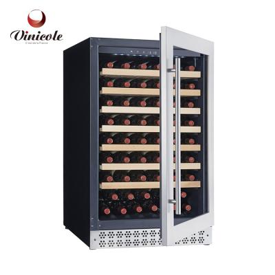 China Sensitive Touch Screen Glass Door Champagne Wine Show Refrigerators Wine Caves Fridge Manufacturer for sale