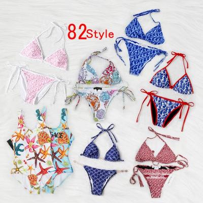 China 2021 Spandex/Polyester Women Swimwear Luxury Bikini Thong Bikini One Piece Set for sale