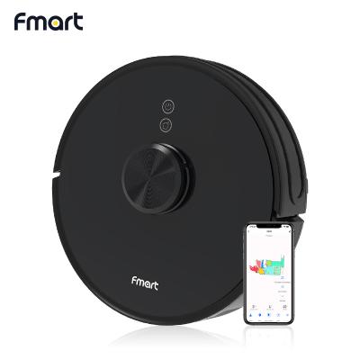 China Quiet Clean Real-time Mapping Black Household Robot Popular Vacuum 3200 MAH 140 Minutes Working Time for sale