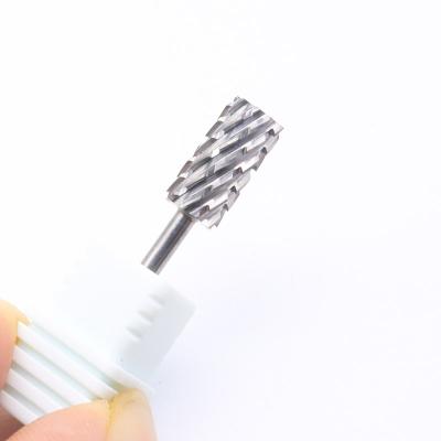 China Durable 4XC 5In1 Tungsten Carbide Nail Drill Bit Barrel Cuticle Burr Bits For Manicure Electric Two Way Drill Accessories Gel Removal for sale