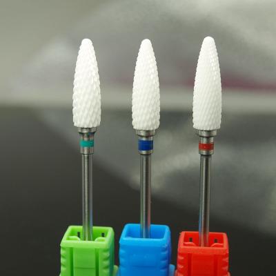 China Durable Ceramic Electric Nail Art Equipment Pedicure Tools Accessories Nail Drill Bit Milling Cutter Manicure Drill Bits Large for sale