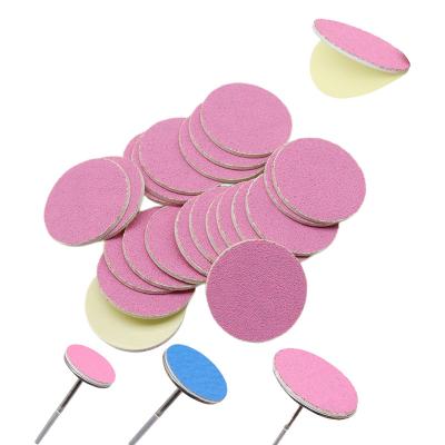 China New~Pink Durable Sanding Paper 50/pcs Pedicure Foot Care Tools Nail Drill Bite Disc Calluse Salon 15mm 20mm 25mm 35mm Replaceable for sale