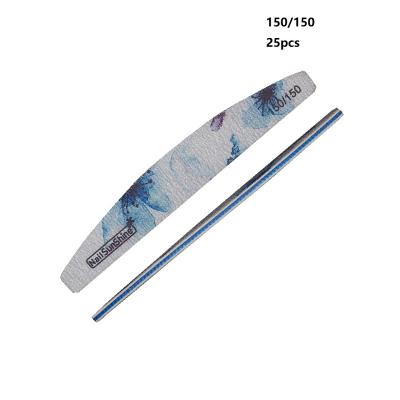 China Professional Salon or DIY at Home Emery Board Manicure Pedicure Professional Nail Art Factory Logo Double-Sided Nail File Set Custom Made 180 150 80 100 Grit Nail File for sale