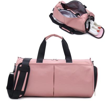 China Folding Travel Latest\New Fasion Large Capacity Bags Waterproof Tote Duffell Bag Sports Gym Bag With Pocket Wet Shoes for sale