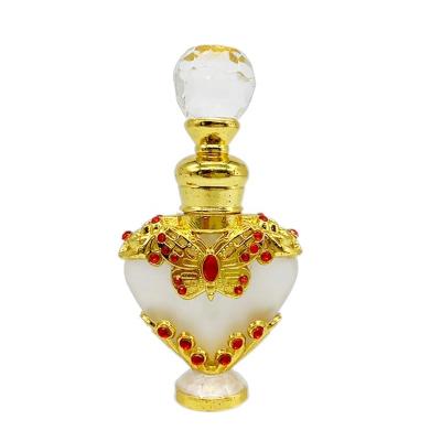 China Wholesale 12 ml Arab Dubai popular metal bottle glass Middle East durable high concentration perfume bottle for sale